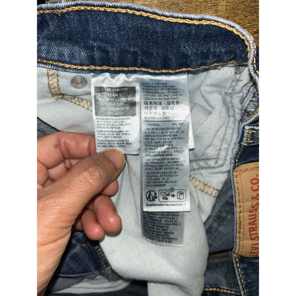 Levi's 511 Slim Fit Men's Jeans W32 L30 Dark Wash Denim Pants Blue